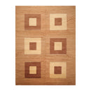 8'11"x11'10'' Hand Knotted Tibetan Wool Art Deco Modern Area Rug Beige Brown