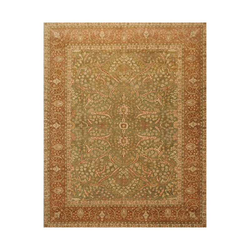 8'2'' x 10' Hand Knotted 100% Wool Agra 200 KPSI Oriental Area Rug Pistachio