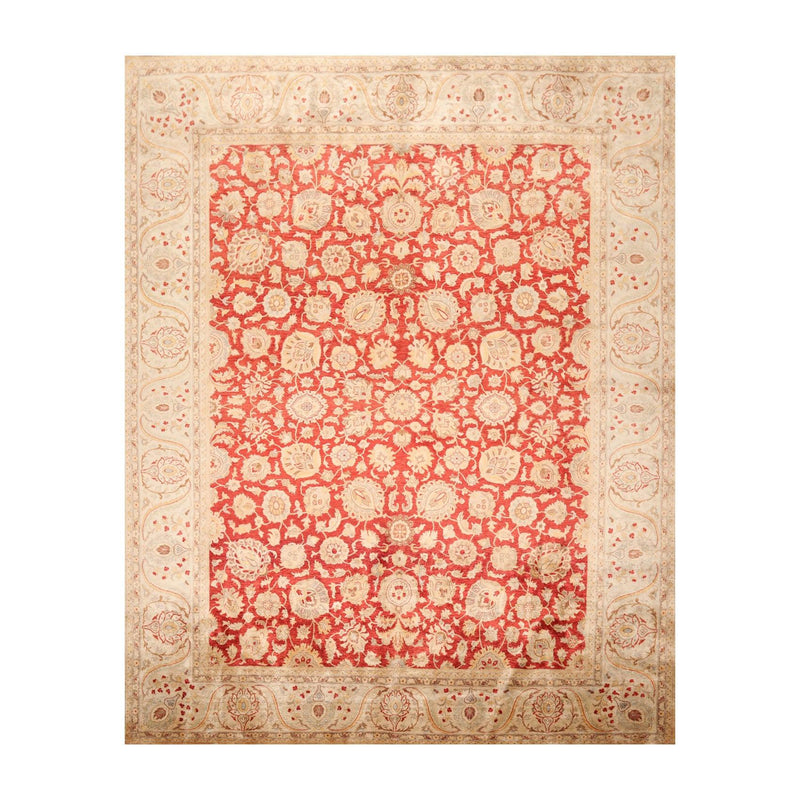 8'2" x 10' Hand Knotted New Zealand Wool PakPersian 16/18 Oriental Area Rug Red