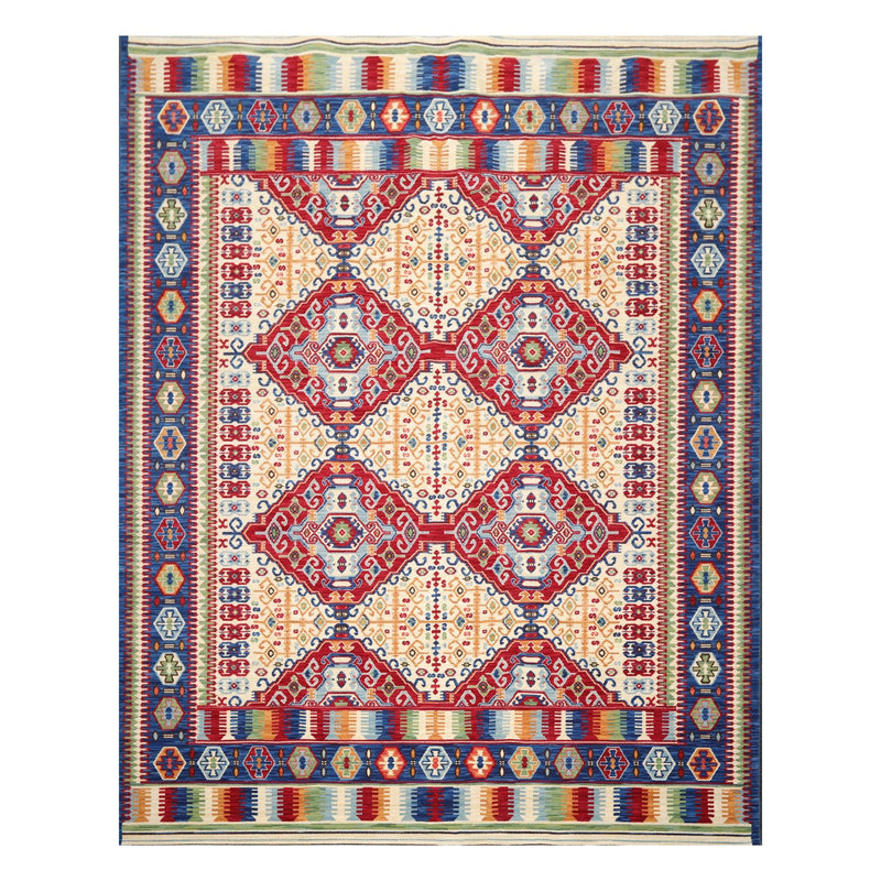 8'1" x 11'4" Traditional 100% Wool Area Rug Ivory Made in USA