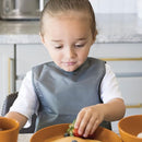 Tiny Twinkle Mess Proof Baby Bib - Waterproof & Lightweight Baby-Led Weaning Apron | 100% Recycled Polyester, Easy Clean & Machine Washable (Charcoal, Small 6-24 Months) by TinyTreasures Baby Boutique