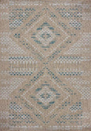 Loloi Amber Lewis Topanga Collection TOP-04 Natural/Aqua 9'-2" x 12'-0" Indoor/Outdoor Area Rug by CozyNest Decor