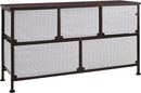 Amazon Basics Extra Wide Fabric 5-Drawer Storage Organizer Unit for Closet, Bronze by CozyNest Decor