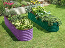 9-in-1 Galvanized Steel Raised Garden Bed // 8×2×1.5 ft Modular Planter for Gardening, Vegetables, Flowers // 18" Tall Metal Raised Garden Beds Outdoor (Dark Green) // Patented Design Planter Box by GreenHaven Gardens