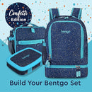 Bentgo Kids 2-in-1 Backpack & Insulated Lunch Bag - Confetti Designed 16” Backpack for School & Travel -, Durable, Water Resistant, Padded, & Large Compartments (Confetti Edition - Abyss Blue) by TinyTreasures Baby Boutique