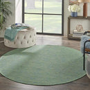 Nourison Positano Indoor/Outdoor Blue/Green 6' x Round Area Rug, Easy Cleaning, Non Shedding, Bed Room, Living Room, Dining Room, Backyard, Deck, Patio (6 Round) by GreenHaven Gardens