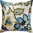 Modern Cream Decorative Floral Pillow Cover Needlepoint White Flower Hand Embroidered Pillowcase Flowery Outdoor Suzani Accent Cushion Boho Chair Modern Chair Pillowsham Wool Size 18x18 by CozyNest Decor