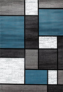 Rugshop Contemporary Modern Boxes Area Rug 7' 10" X 10' 2" Blue/Gray by TinyTreasures Baby Boutique