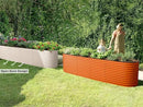 9-in-1 Galvanized Raised Garden Beds Outdoor // 8×2×2.5 ft Modular Planter for Gardening, Vegetables, Flowers // 32" Extra Tall Metal Raised Garden Bed (Orange) // Patented Design Planter Box by GreenHaven Gardens