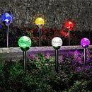 GIGALUMI Solar Outdoor, Cracked Glass Ball Solar Garden Lights, Color Changing Lights Outdoor,Garden LED for Path, Patio, Yard, 6 Pack Pathway by CozyNest Decor
