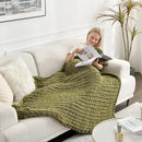 Maetoow Tighter Version Chenille Chunky Knit Blanket Throw 60×80 Inch, Handmade Warm & Cozy Blanket Couch, Bed, Home Decor, Soft Fleece Banket, Boho Thick Blankets and Giant Yarn Throws，Olive Green by CozyNest Decor