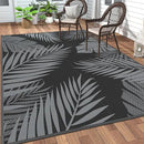 GENIMO Outdoor Rug 5' x 8' Waterproof for Patios Clearance, Reversible Outdoor Plastic Straw Camping Rug Carpet, Large Area Rugs Mats for RV, Picnic, Backyard, Deck, Balcony, Porch, Beach, Black&Grey by CozyNest Decor