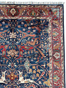 Hand-Knotted Afghani Bidjar Ghazni Wool Rug – 6'7" x 9'10" – Elegant Floral Design