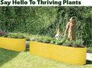 Galvanized Raised Garden Beds Outdoor // 8×2×2 ft Planter Raised Beds for Gardening, Vegetables, Flowers // Large Metal Garden Box (Yellow) // Patented Tool-Free Design by GreenHaven Gardens