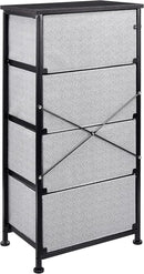 Amazon Basics Fabric 4-Drawer Storage Organizer Unit for Closet, Black by CozyNest Decor