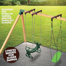 Swurfer Swingset Conversion Bracket - No Tree, No Problem, Convert Your Swingset into a Swurfset, Heavy Duty Horse Glider Bracket for Swing Set Attachment (Brown) by TinyTreasures Baby Boutique