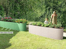 9-in-1 Galvanized Raised Garden Beds Outdoor // 8×2×2.5 ft Modular Planter for Gardening, Vegetables, Flowers // 32" Extra Tall Metal Raised Garden Bed (White) // Patented Design Planter Box by GreenHaven Gardens