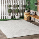 nuLOOM 6' x 9' Solid Hand Braided Indoor/Outdoor Area Rug, Pet-Friendly, High Traffic, Weather Resistant, for Patio, Balcony, Bedroom, Living Room, Dining Room, Wynn Ivory by GreenHaven Gardens