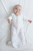 Amazing Baby Cotton Muslin Sleeping Sack, For Baby Boy or Girl, Wearable Blanket with 2-way Zipper, Trees, Sterling, Small (0-6 Month) by TinyTreasures Baby Boutique