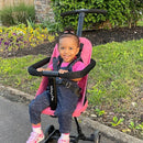 Dream On Me Lightweight and Compact Coast Rider Stroller with One Hand Easy Fold, Adjustable Handles and Soft Ride Wheels, Pink, 365-PINK by TinyTreasures Baby Boutique