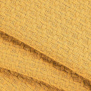 BELIZZI HOME 100% Cotton Bed Blanket, Breathable Bed Blanket King Size, Cotton Thermal Blankets King, Perfect for Layering Any Bed for All Season, Mustard Yellow by CozyNest Decor