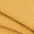 BELIZZI HOME 100% Cotton Bed Blanket, Breathable Bed Blanket Twin Size, Cotton Thermal Blankets Twin, Perfect for Layering Any Bed for All Season, Mustard Yellow by CozyNest Decor