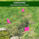 Pink Marking Flags 1000 Pack - 4x5x15 Inch Pink Flags for Yard - Markers For Lawn, Irrigation, Landscaping, Survey & Sprinkler Head Marking by GreenHaven Gardens