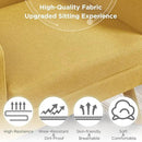 Yaheetech Mid-Century Accent Chairs, Modern Upholstered Living Room Chair, Cozy Armchair Button Tufted Back and Wood Legs for Bedroom/Office/Cafe, Yellow by CozyNest Decor