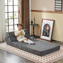 jela Foldable Sofa Bed Large Soft Foam Convertible Sleeper Chair Luxury Miss Fabric Fold Out Chair Bed Floor Couch with Back Support Floor Sofa for Living Room Bedroom (83"x33",Dark Gray) by CozyNest Decor