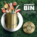 Utopia Kitchen Compost Bin for Kitchen Countertop - 1.3 Gallon Compost Bucket for Kitchen with Lid - Includes 1 Spare Charcoal Filter (Gold) by GreenHaven Gardens