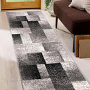 Rugshop Modern Distressed Boxes Runner Rug 2' x 7' Gray by TinyTreasures Baby Boutique