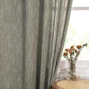 MYSKY HOME 95 Inch Curtains Farmhouse Light Filtering Privacy Curtain Drapes for Patio Door Living Room, Linen Look Texture Fabric Bohemian Draperies Soft Touch, 50x95, Olive Green, 2 Panels by CozyNest Decor