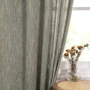 MYSKY HOME 90 Inches Long Living Room Curtains Farmhouse Light Filtering Privacy Curtain Drapes for Patio Door, Linen Look Texture Fabric Bohemian Draperies Soft Touch, 50x90, Olive Green, 2 Panels by CozyNest Decor