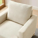 Oversized Accent Chair for Living Room, Modern Upholstered Reading Armchair for Bedroom, Comfy Chair for Apartment, Single Sofa for Small Space with Rubberwood Base by CozyNest Decor