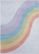 Well Woven Kids Rugs Rainbow 9'10" x 13' Multi Color Modern Flat-Weave Playroom Area Rug by CozyNest Decor
