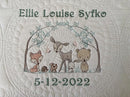 Personalized Baby Blanket Quilt | Monogrammed Blankets for Boys and Girls | Embroidered Baby Gifts | (Woodland Animals) by TinyTreasures Baby Boutique