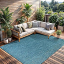 CAMILSON Outdoor Rug 6x9 Modern Area Rugs for Indoor and Outdoor Patios and Porches - Waterproof, Washable, Non-Shedding, Easy-to-Clean Outside Carpet (6 x 9, Solid - Aqua) by CozyNest Decor