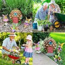 Mood Lab Fairy Garden - Pinecone Fairy House Kit of 4 pcs - Miniature Figurines & Accessories Set - Outdoor or House Decor
