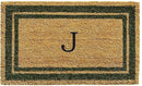 Calloway Mills 153042436J Sage Green Border 24" x 36" Monogram Doormat, (Letter J) by CozyNest Decor