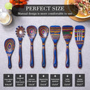 Heat-Resistant Wood Cooking Utensils - 7pc Set, Eco-Friendly, Includes Spatula, Pasta & Slotted Spoons, Essential Kitchen Tool by CozyNest Decor