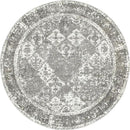 Unique Loom Rosso Collection Vintage, Traditional, Bohemian, Geometric, Distressed, Southwestern Area Rug, 8' 0" x 8' 0", Gray/Ivory by CozyNest Decor