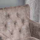 Christopher Knight Home GDFStudio Medford Brown Tufted Club Chair, Fabric Accent Chair with Studded Nailhead Accents by CozyNest Decor