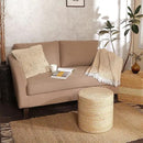 REDEARTH · Cylindrical Pouf Foot Stool Ottoman - Jute Braided Pouffe Poof Sitting Footrest for The Living Room, Bedroom, Nursery, Patio, Lounge & Other Rooms in Home (14.5”x14.5”x16”; Natural Ivory) by CozyNest Decor