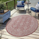 Keen Home Design Terrace Outdoor Round Rug - 8ft Round Washable Indoor/Outdoor Rug for Patio, Kitchen, Balcony, Beach, Garden, Deck and Porch, Size: 7'7" Round by GreenHaven Gardens