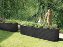 Galvanized Raised Garden Beds Outdoor // 8×2×2 ft Planter Raised Beds for Gardening, Vegetables, Flowers (Black) // Large Metal Garden Box // Patented Tool-Free Design by GreenHaven Gardens