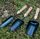 Garden Helper Narrow Garden Trowel Hand Tool, Garden Shovel Serrated Edge for Planting and Transplanting, Heavy Duty Japanese Steel Blade, Wood Handle, Made in Japan by GreenHaven Gardens