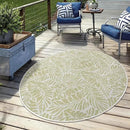 Keen Home Design Terrace Outdoor Round Rug - 8ft Round Washable Indoor/Outdoor Rug for Patio, Kitchen, Balcony, Beach, Garden, Deck and Porch, Size: 7'7" Round by GreenHaven Gardens
