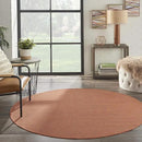Nourison Positano Indoor/Outdoor Terracotta 6' x Round Area Rug, Easy Cleaning, Non Shedding, Bed Room, Living Room, Dining Room, Backyard, Deck, Patio (6 Round) by GreenHaven Gardens