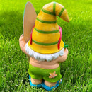 Mood Lab Garden Gnome - Surfer Gnome Figurine - 9.1 Inch Tall Funny Lawn Statue - for Outdoor & House Decor by GreenHaven Gardens