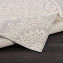 CAMILSON Outdoor Rug 5x7 Modern Area Rugs for Indoor and Outdoor Patios and Porches - Waterproof, Washable, Non-Shedding, Easy-to-Clean Outside Carpet (5 x 7, Medallion - Grey/White) by CozyNest Decor
